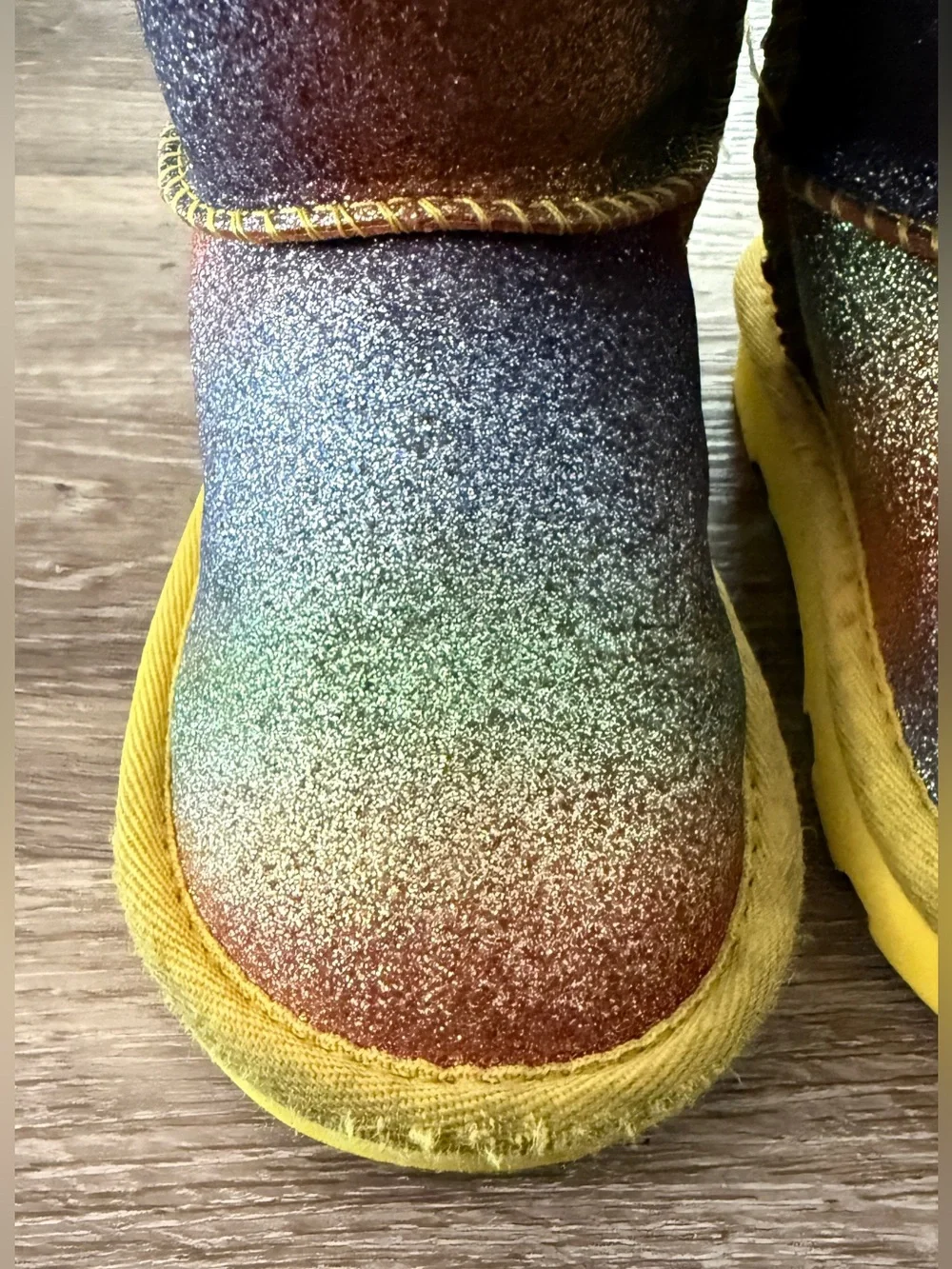 UGG Kids Classic II Rainbow Glitter boots